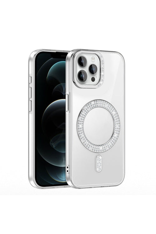 iPhone 12 Pro Case Karetta Diamond Stone Patterned Magsafelier Cover